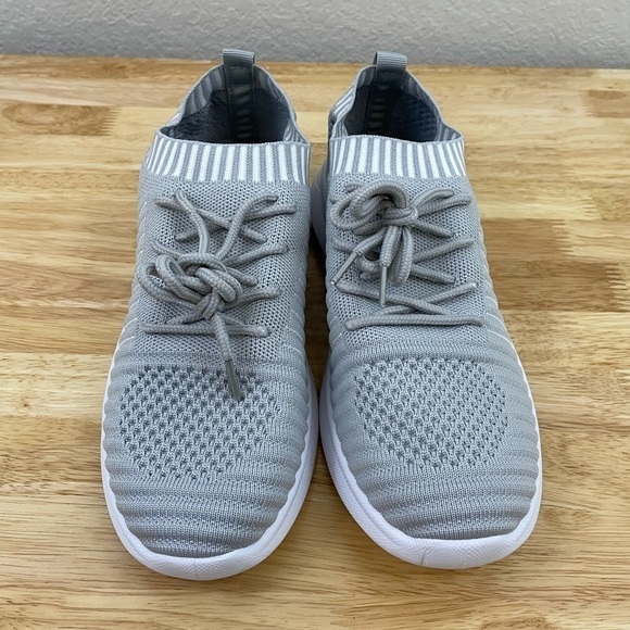 NWOT Danskin Energy Gray Sock Knit Sneakers- Sz 9 - Picture 2 of 9